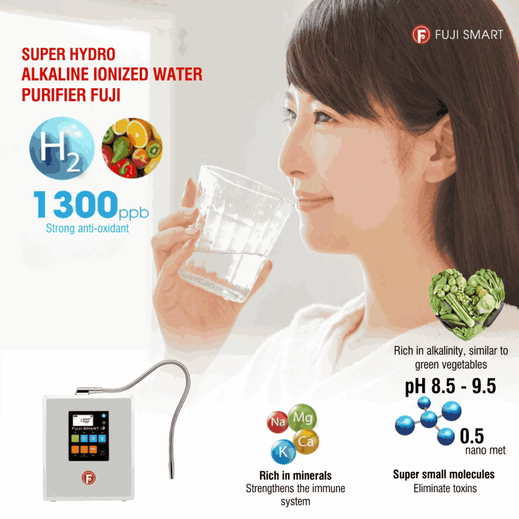 Fuji Smart alkaline water purifier wholesale distributor boasts products with the highest concentration of dissolved hydrogen.